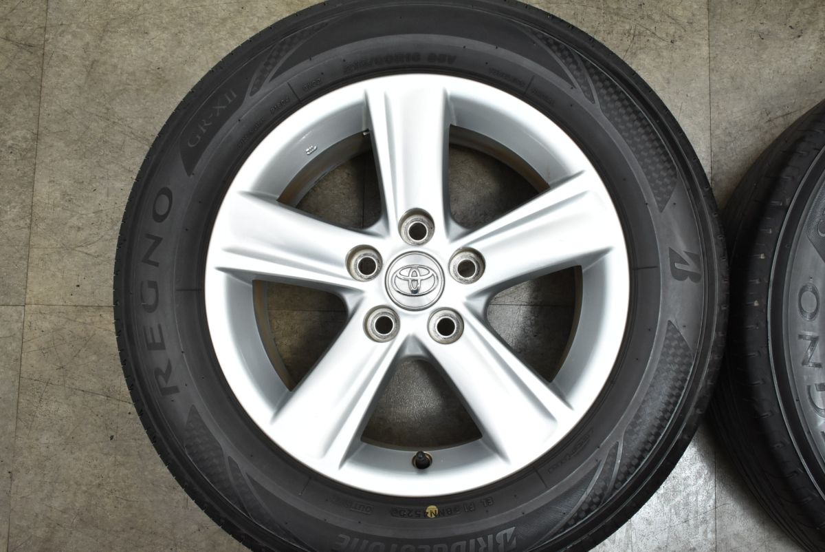程度良好品 トヨタ 130 マークＸ 純正 16in 7J 40 PCD114.3 ブリヂストン レグノ GR-XII 215 60R16 カムリ クラウン エスティマ 流用 TRITUETUBI_COM