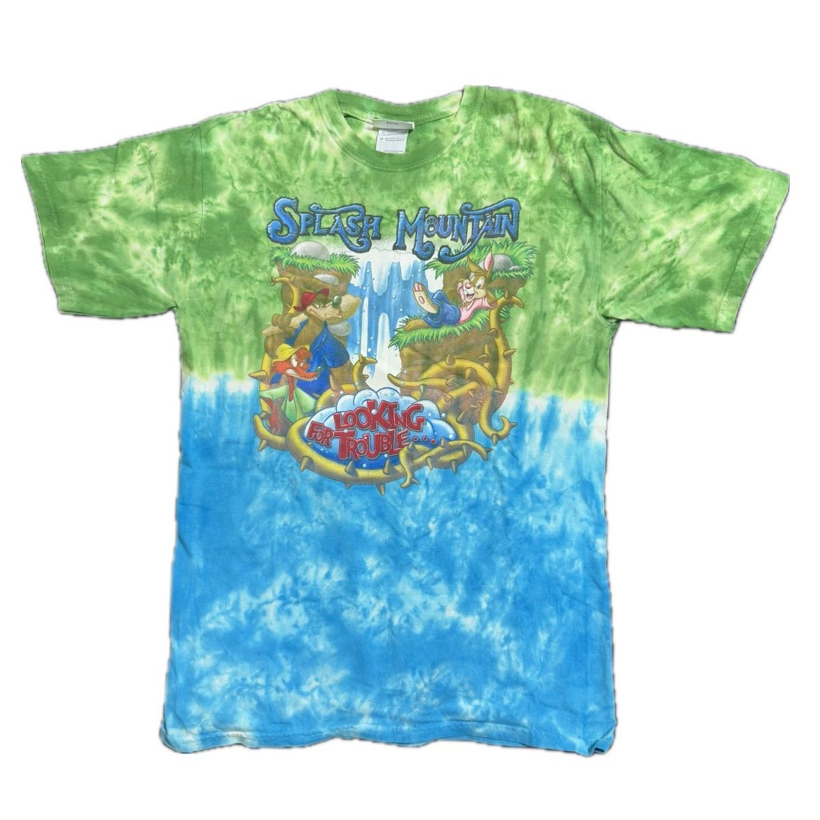 00s〜10s スプラッシュマウンテン タイダイTシャツ ディズニー 白 うさぎ