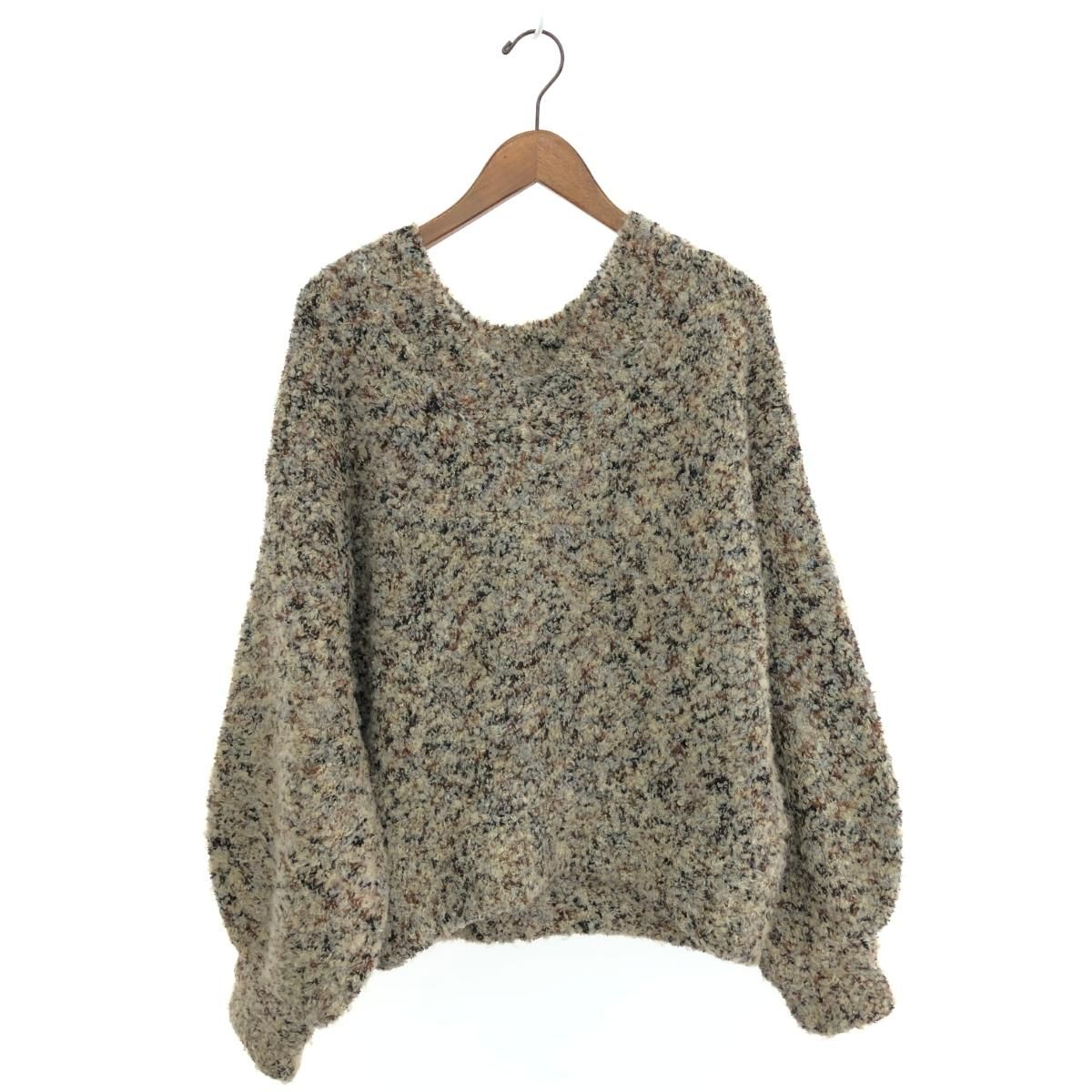 PINUE ピヌエ ミックスヤーンニット  Vネック 24A1-PKT022   ブラウン レディース / 240001156124 PINUE ピヌエ ミックスヤーンニット Vネック 24A1-PKT022