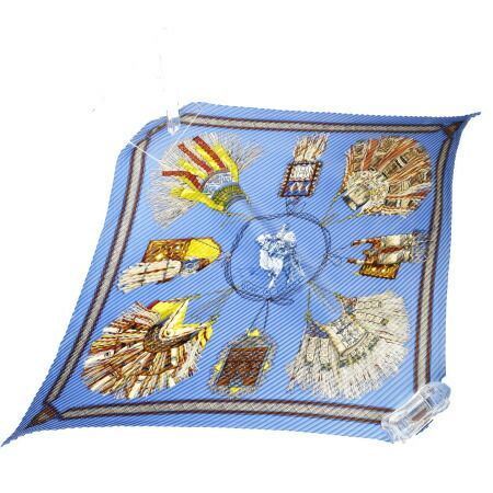 中古】 美品 エルメス HERMES プリーツ スカーフ CUIRS DU
