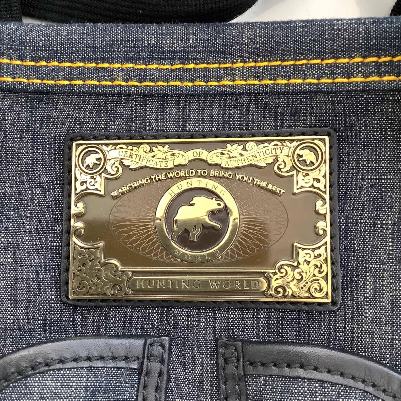 ハンティングワールド 2way メンズ ビジネスバッグ A4可 デニム ハンティングワールド 2way メンズ ビジネスバッグ A4可 デニム