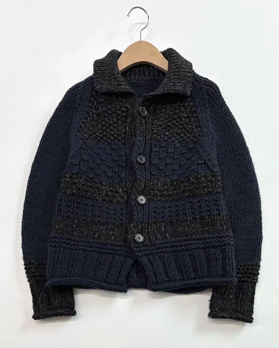 ヨウジヤマモト ニットカーディガン Yohji Yamamoto POUR HOMME 糸ふらしロングニットカーディガン
