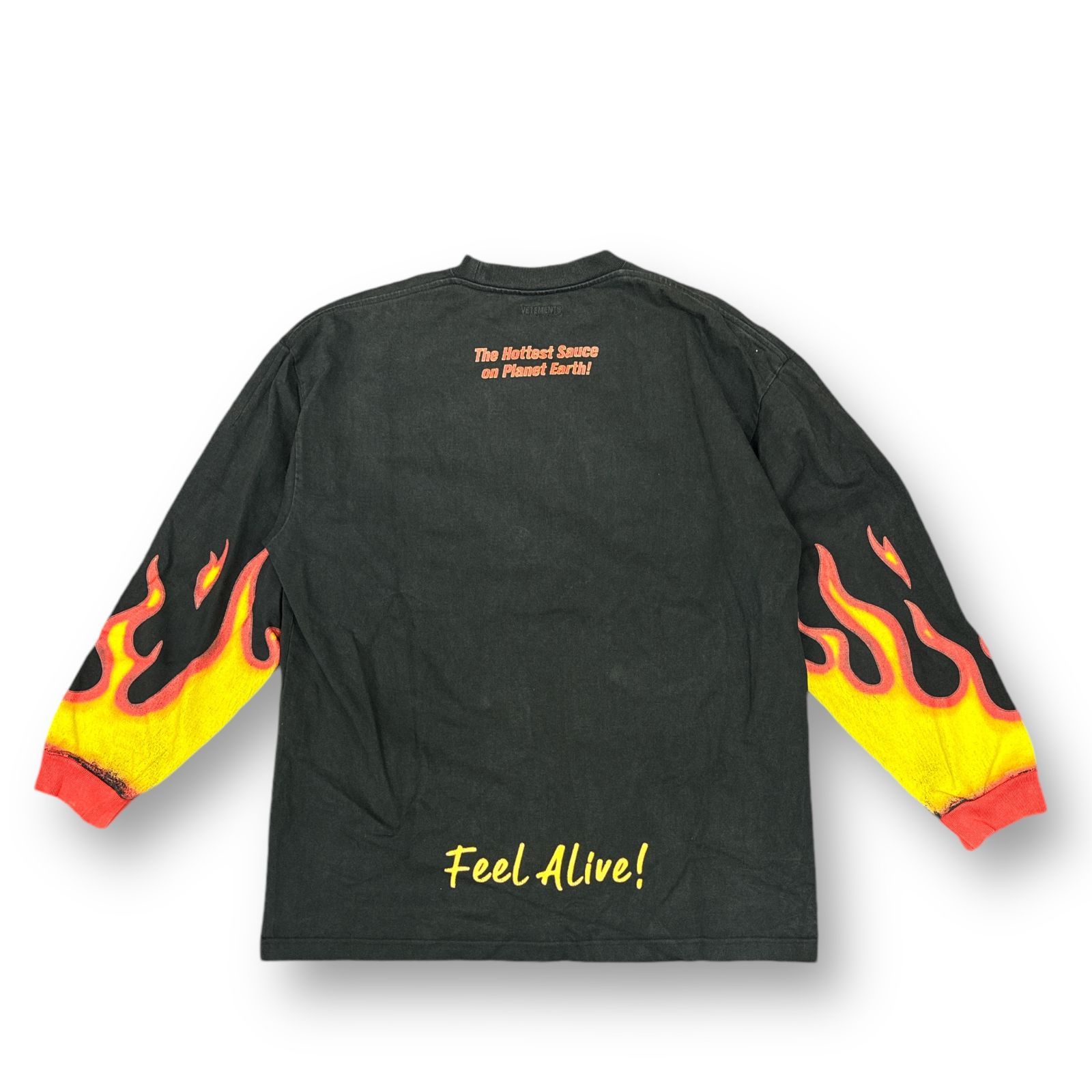 VETEMENTS 19AW Black Hot Sauce Long Sleeve Tee ブラックホット 