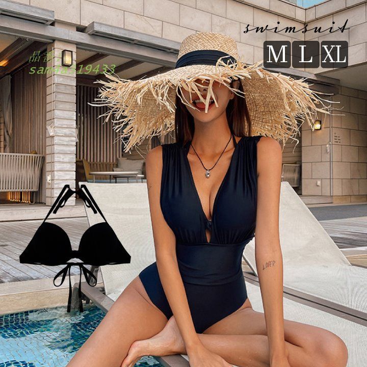 水着 デザイン水着 ワンピース ホルターネック キーホール レディース 春 ワンピース水着 ミズギ 夏 体型カバー セクシー am4a319433