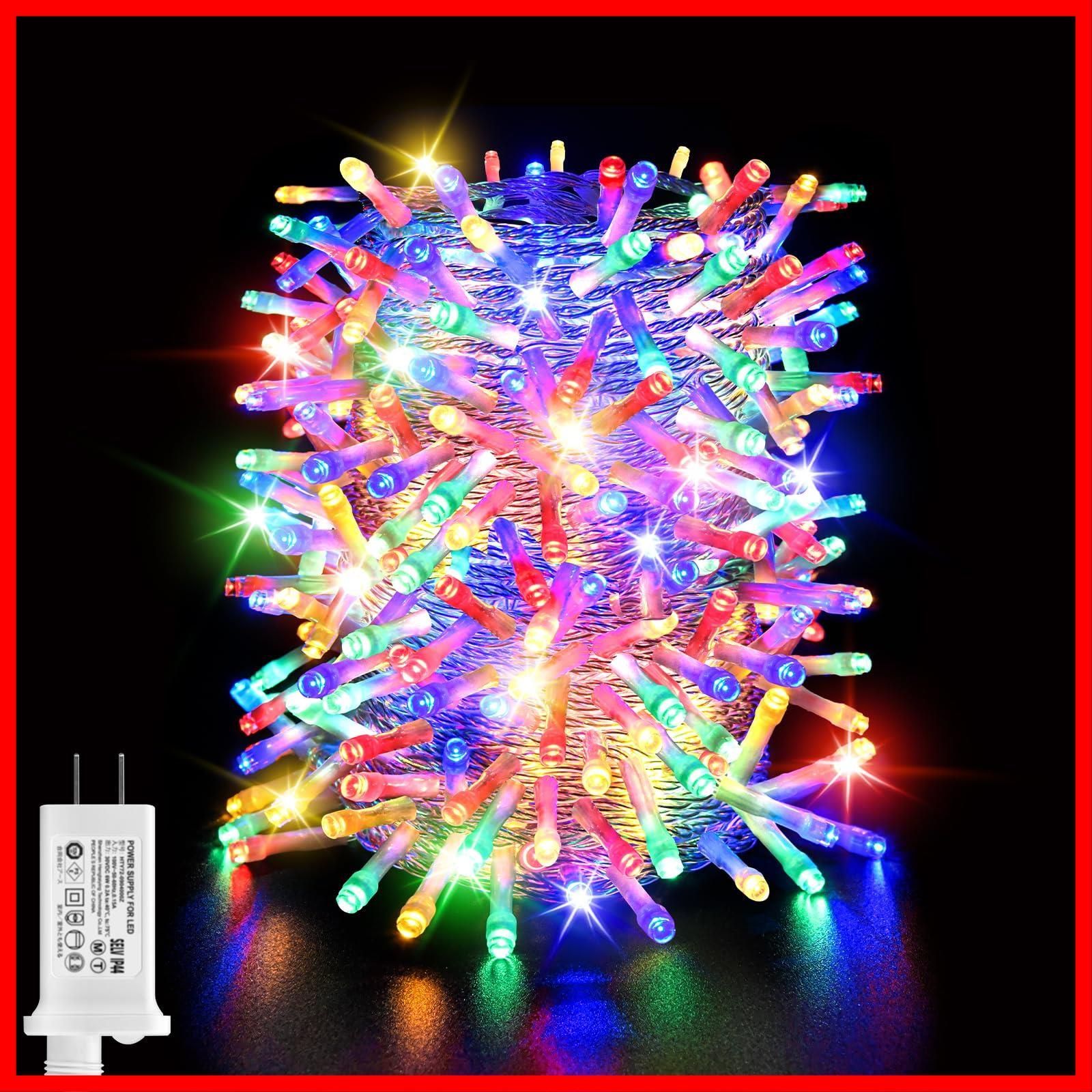 【在庫処分】複数連結可 8点灯モード 500LED 記憶/タイマー機能 30M クリスマス飾り クリスマスツリーライト ライト 電飾LED 防水 キャンプ用 屋外 フェアリーライト ガーデンライト イルミネー