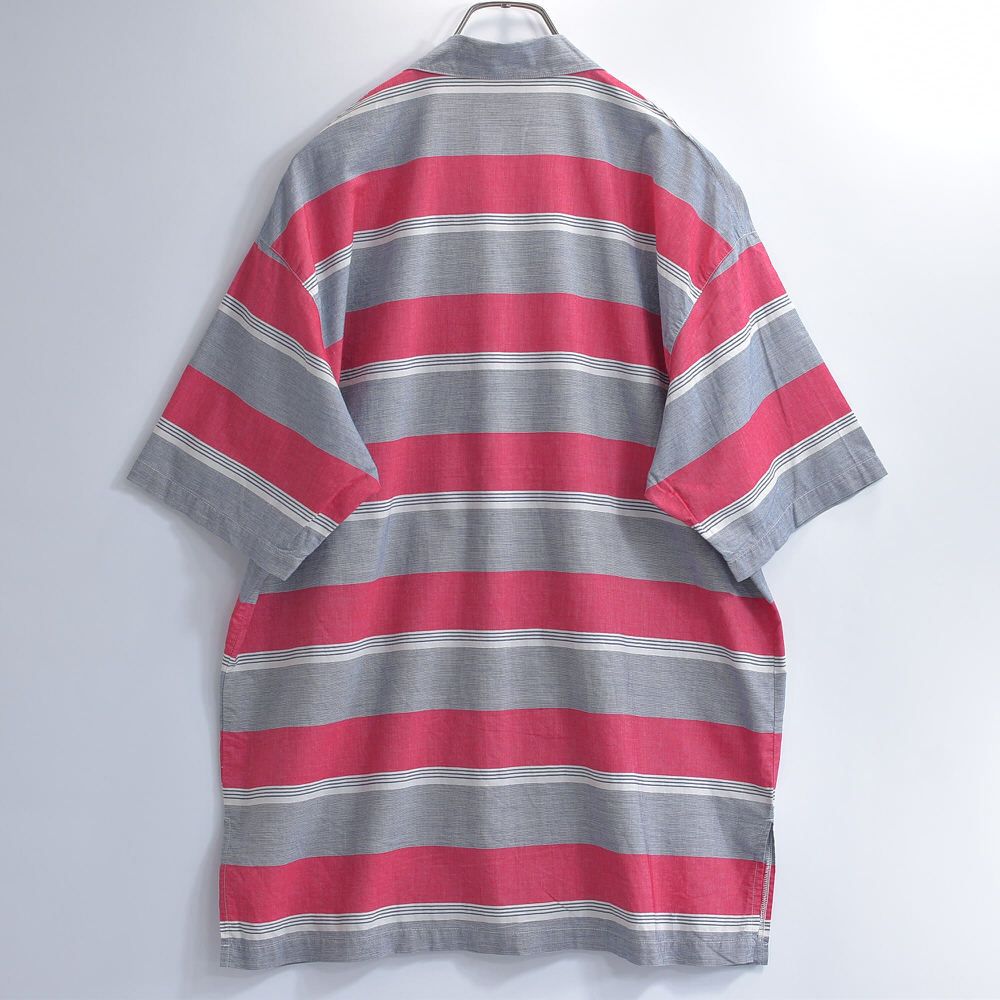90〜00s Forset フォーセット オープンカラーシャツ ボーダー柄