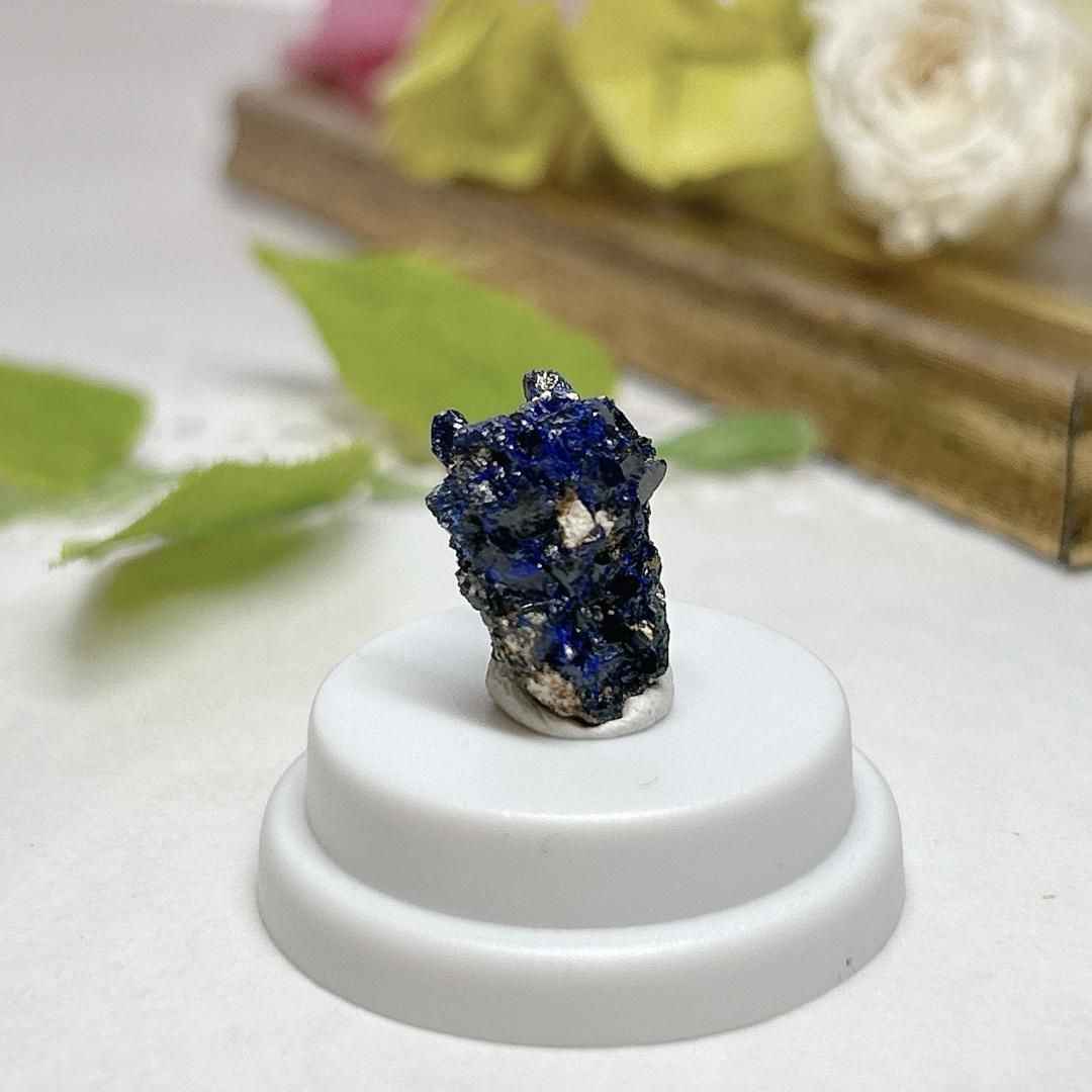 【E7037】アジュライト＊＊藍銅鉱＊岩絵の具＊Azurite＊パワーストーン＊天然石＊クリスタルワールド