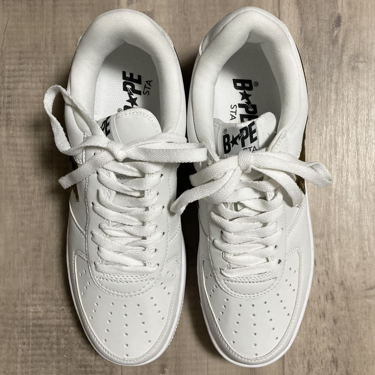 ☆未使用品☆ レザー BAPESTA スニーカー 27.5cm 1st camo a bathing  