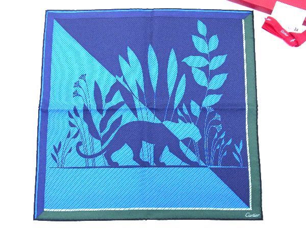 □新品□未使用□ Cartier カルティエ パンテール シルク100% スカーフ