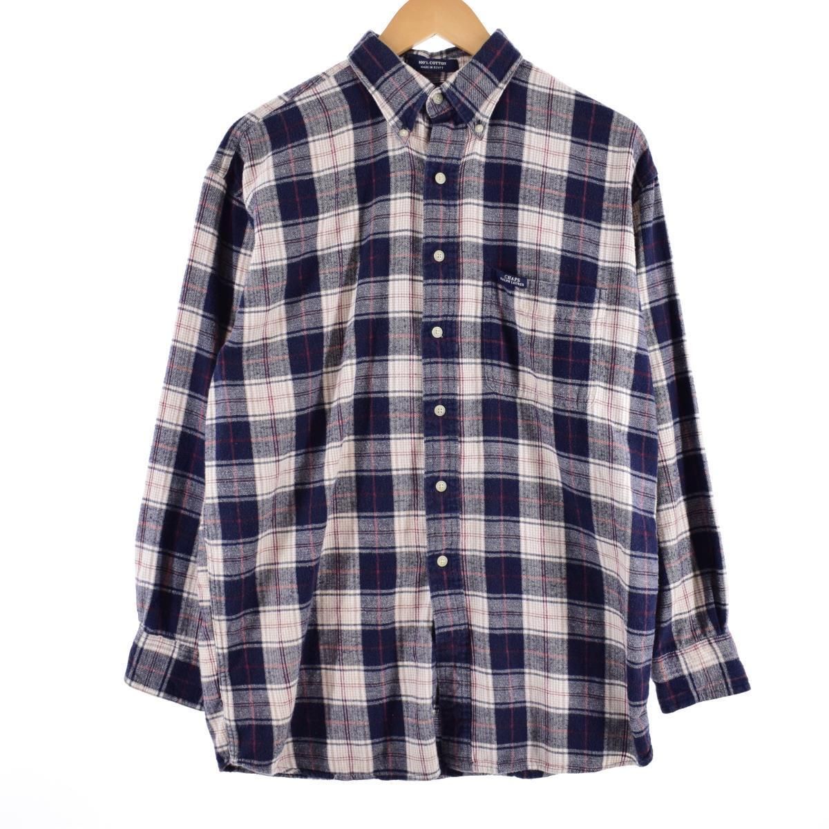古着 90年代 ラルフローレン Ralph Lauren CHAPS チャップス 長袖 チェック柄 ボタンダウン フランネルシャツ メンズM ヴィンテージ /eaa316976