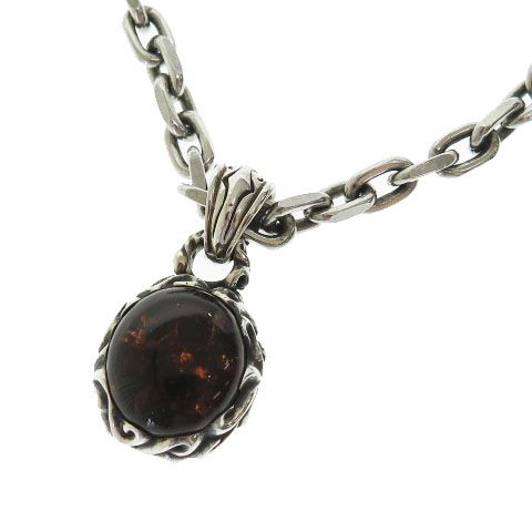 bizarre ビザール アンバー ネックレス トップ ペンダント 琥珀 SILVER シルバー ブランド古着ベクトル ●▲ 250616