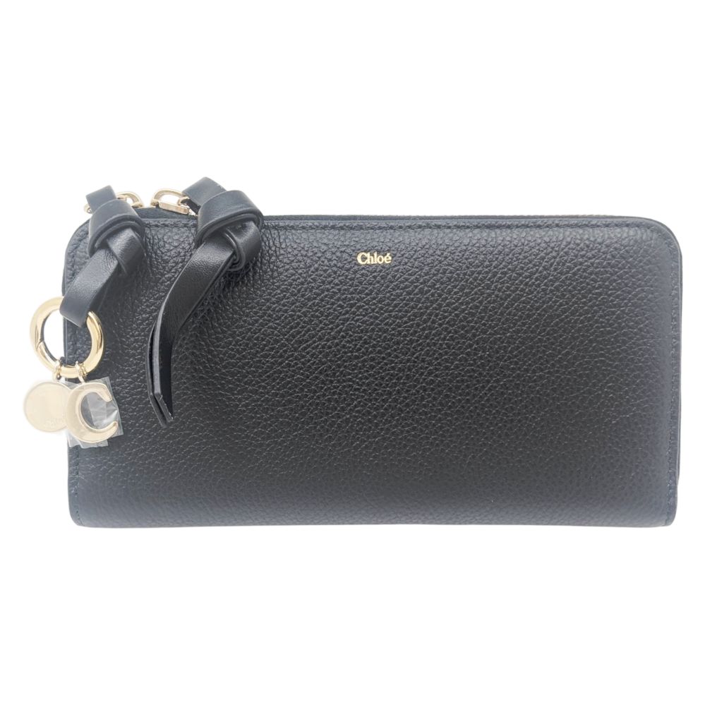 【極美品】Chloé 黒 レザー 長財布 クロエ Chloe 長財布 レディース ブラック CHC21WP942 F57 001
