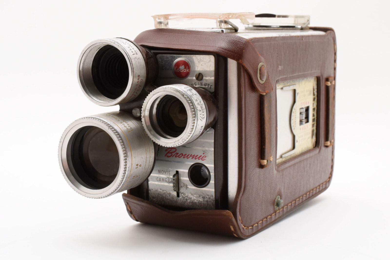 品 Kodak コダック Brownie Movie Camera Turret | Cine Ektanon 24mm 13mm 9mm F1.9 8mmムービーカメラ エクタノン アンティーク ＃2648