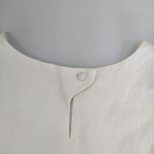 MAGALI セーラーワンピース リネンドレス ワンピース オフホワイト  