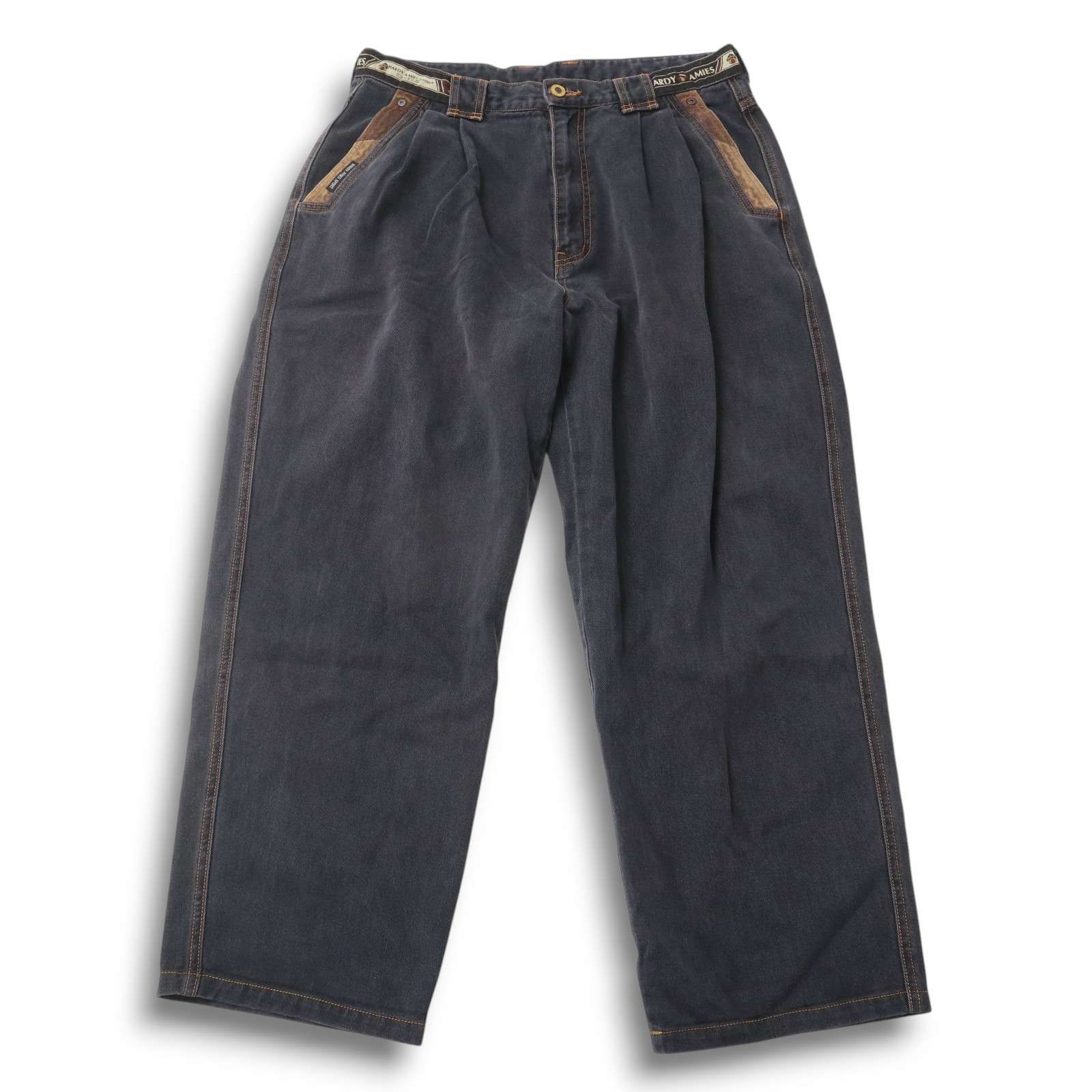 HARDY AMIES / ストレートパンツ/91/レーヨン/IDG HARDY AMIES SPORT ハーディエイミス キャラクター刺繍☆ レーヨン