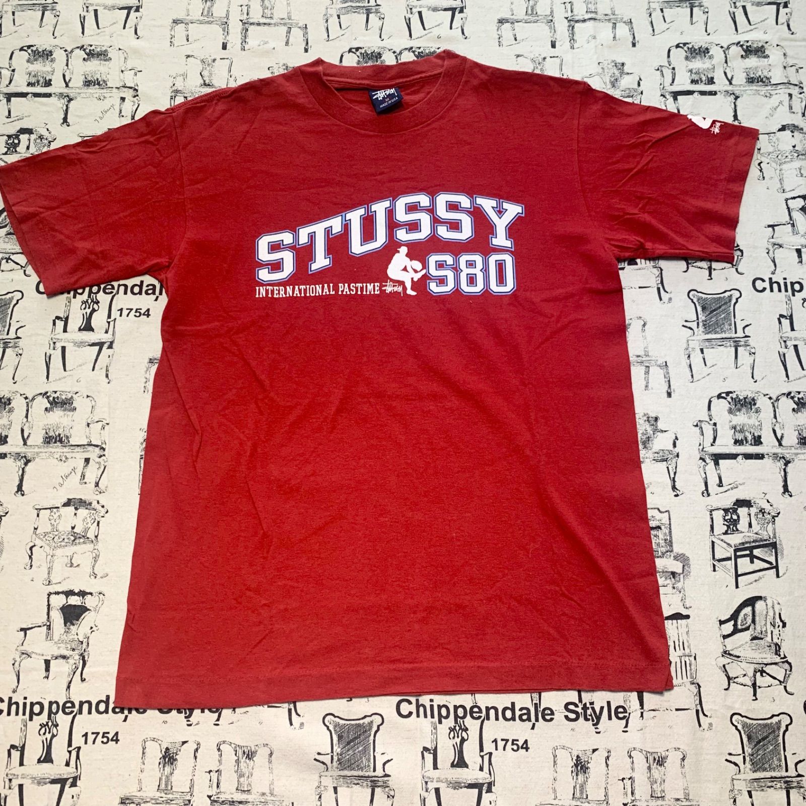 NO.21 90s OLD STUSSY ベースボールTシャツ 赤 M - メルカリ