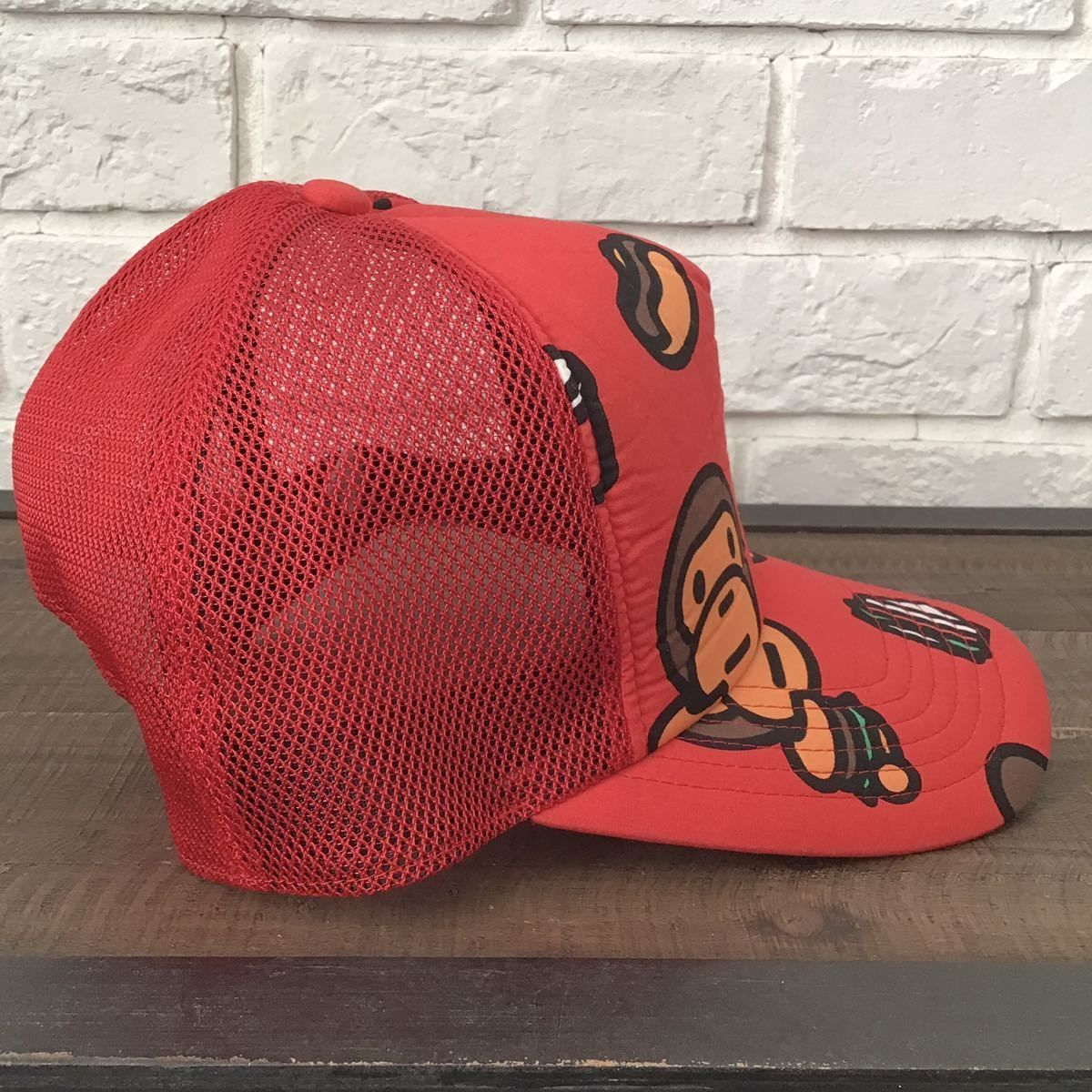 BAPE マイロ メッシュキャップ Red a bathing ape BABY MILO