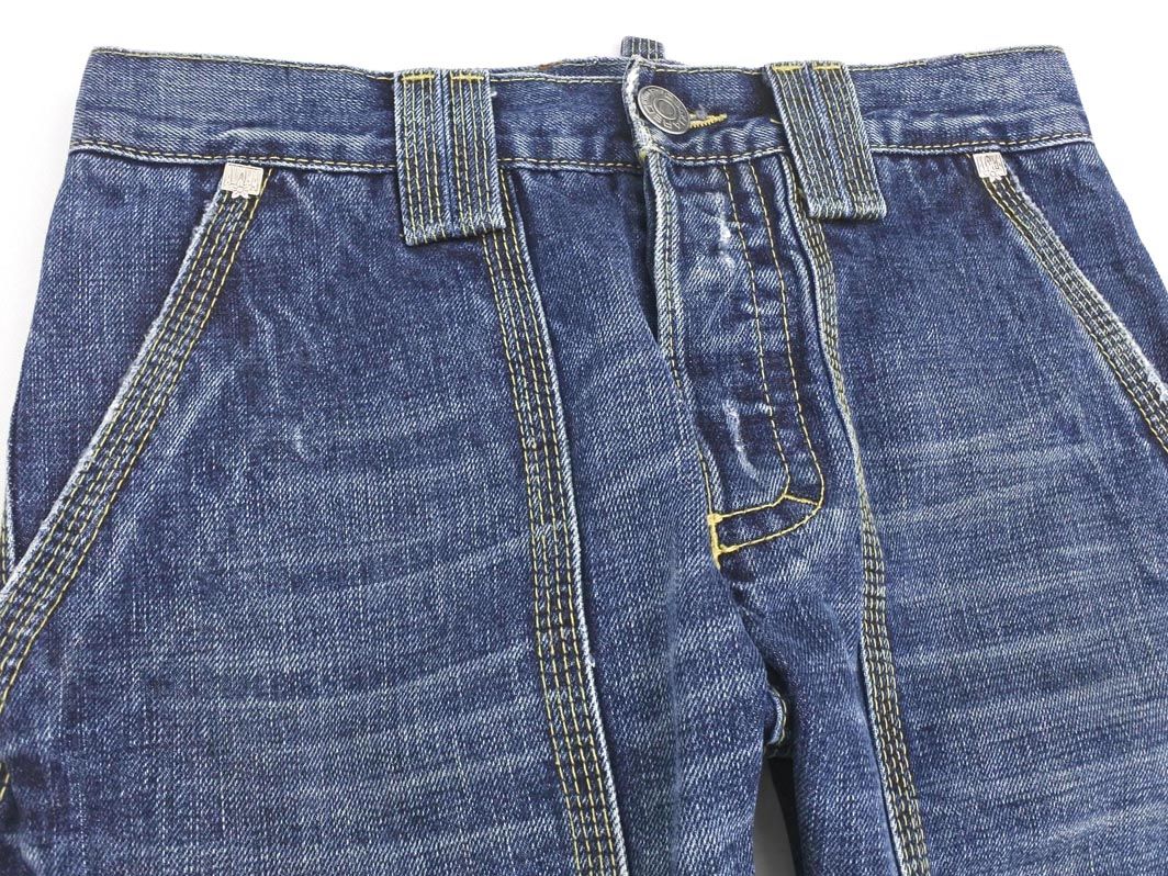 ディースクエアード D2 ストレッチ クロップドデニム 38 ボタンフライ Dsquared2 ディースクエアード ダメージ加工 ボタンフライ