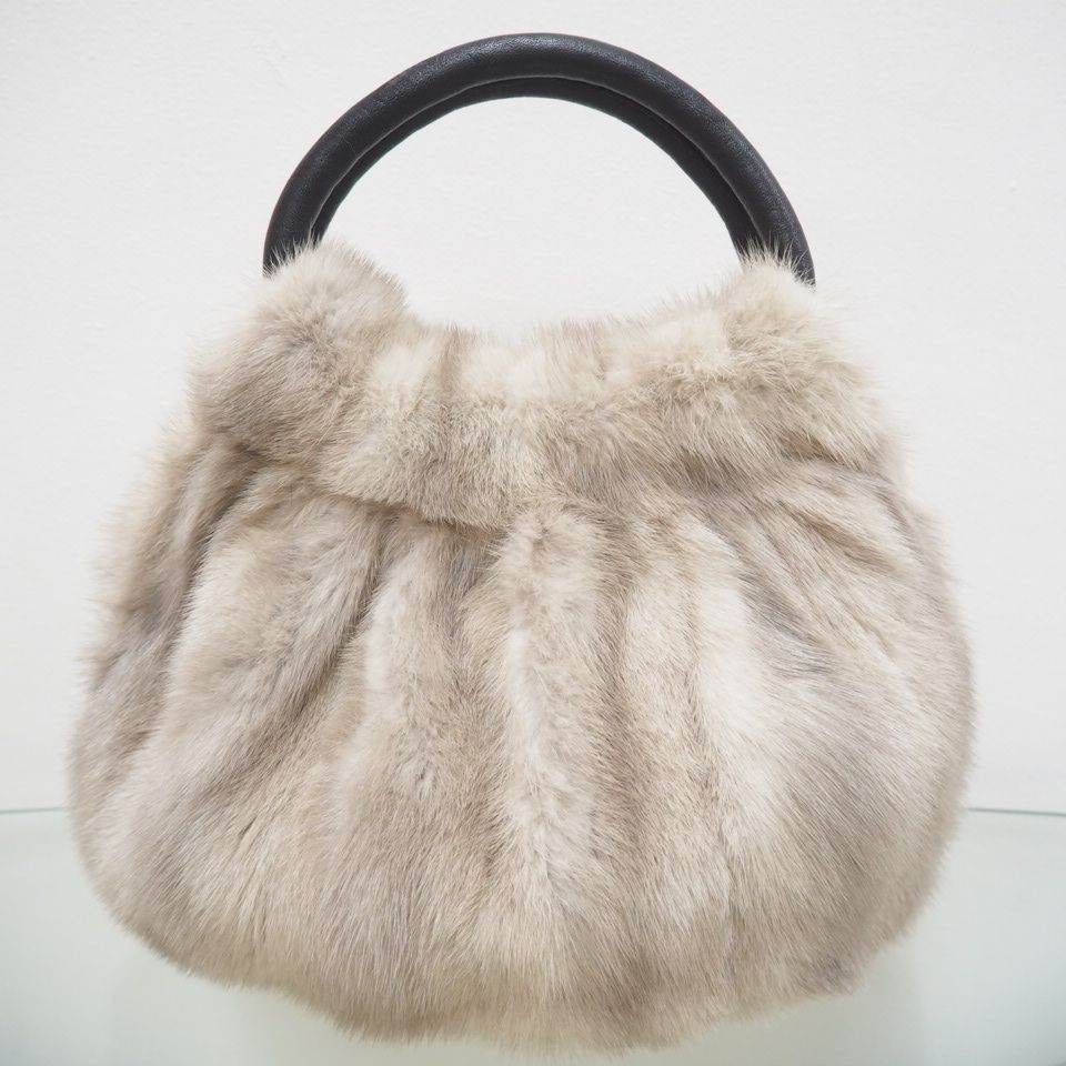 UPCYCLE×FURSHOP ☆サファイアミンク リボンバッグ☆ - メルカリ