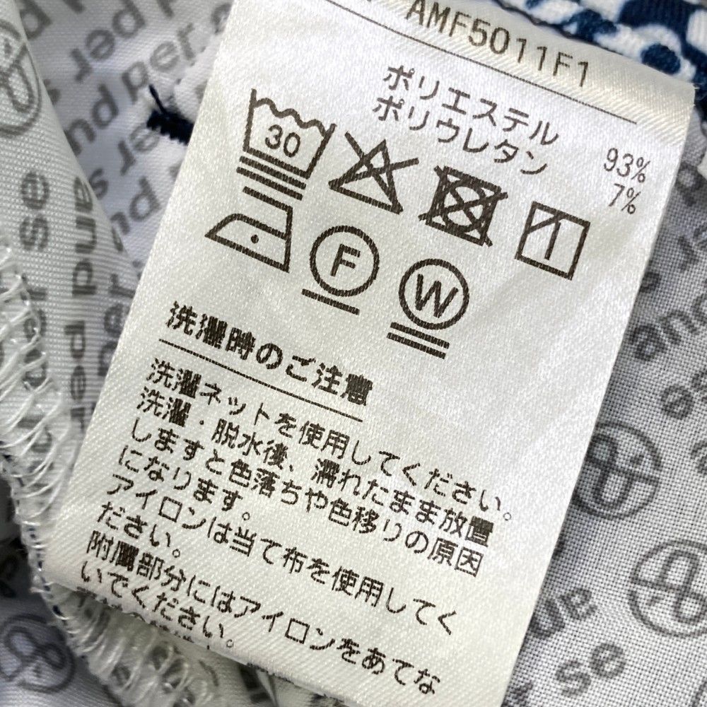 サイズ：85 AND PER SE アンパスィ  裏起毛 ストレッチパンツ 総柄 ネイビー系 [240101456039] ゴルフウェア メンズ ストスト AND PER SE(アンパスィ) パンツ｜中古ゴルフウェア通販サイト