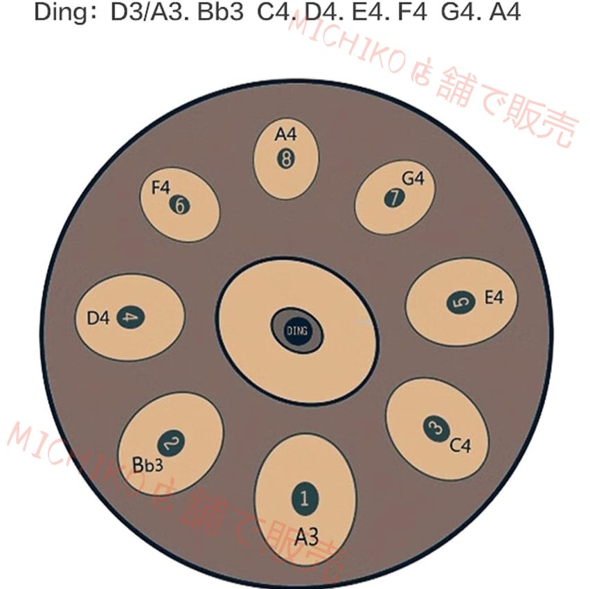 ハンドパンバッグ付き 大人と子供用