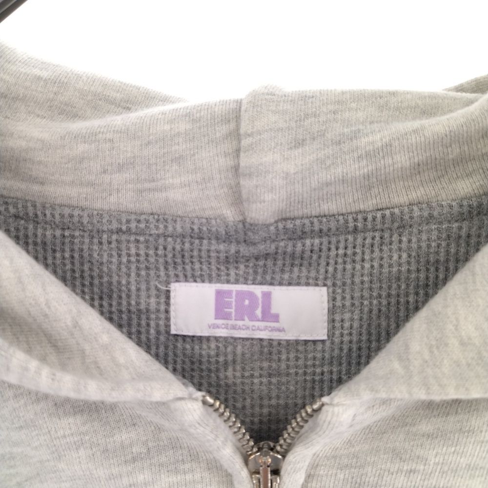 ERL (イーアールエル) UNISEX ZIPPED FLEECE HOODIE JERSEY ユニ