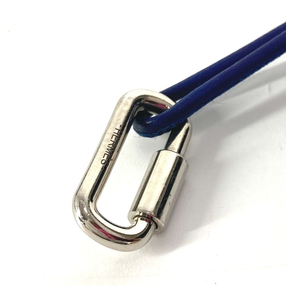 HERMES エルメス ネックレス キュリオジテ リザード ネイビー