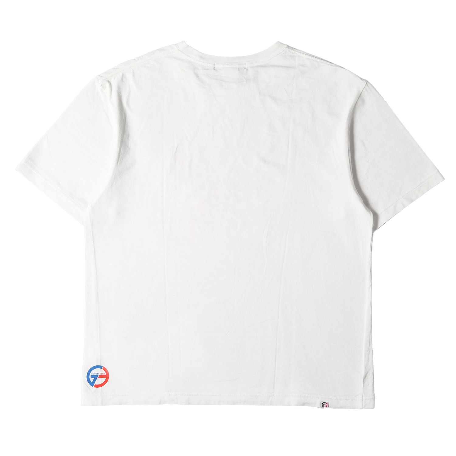 GOOD ENOUGH グッドイナフ Tシャツ サイズ:4 BASECONTROL ブランドロゴ プリント クルーネック 半袖 Tシャツ ホワイト 白  トップス カットソー コラボ ストリート カジュアル アウトドア ブランド