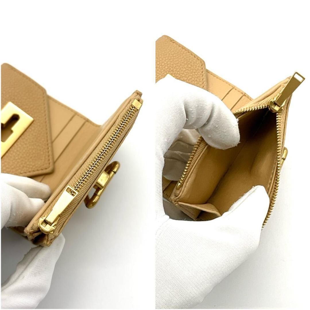 現行◇ボッテガヴェネタ 三つ折り財布 サンジュルマン トライアングル