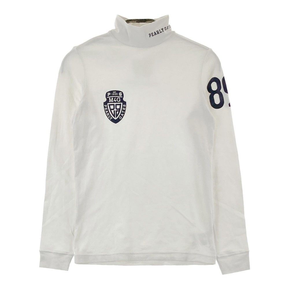 サイズ：1 PEARLY GATES パーリーゲイツ  ハイネック 長袖Tシャツ レオパード  ベージュ系 [240101494375] ゴルフウェア レディース ストスト サイズ：1 PEARLY GATES パーリーゲイツ ハイネック 長袖Tシャツ