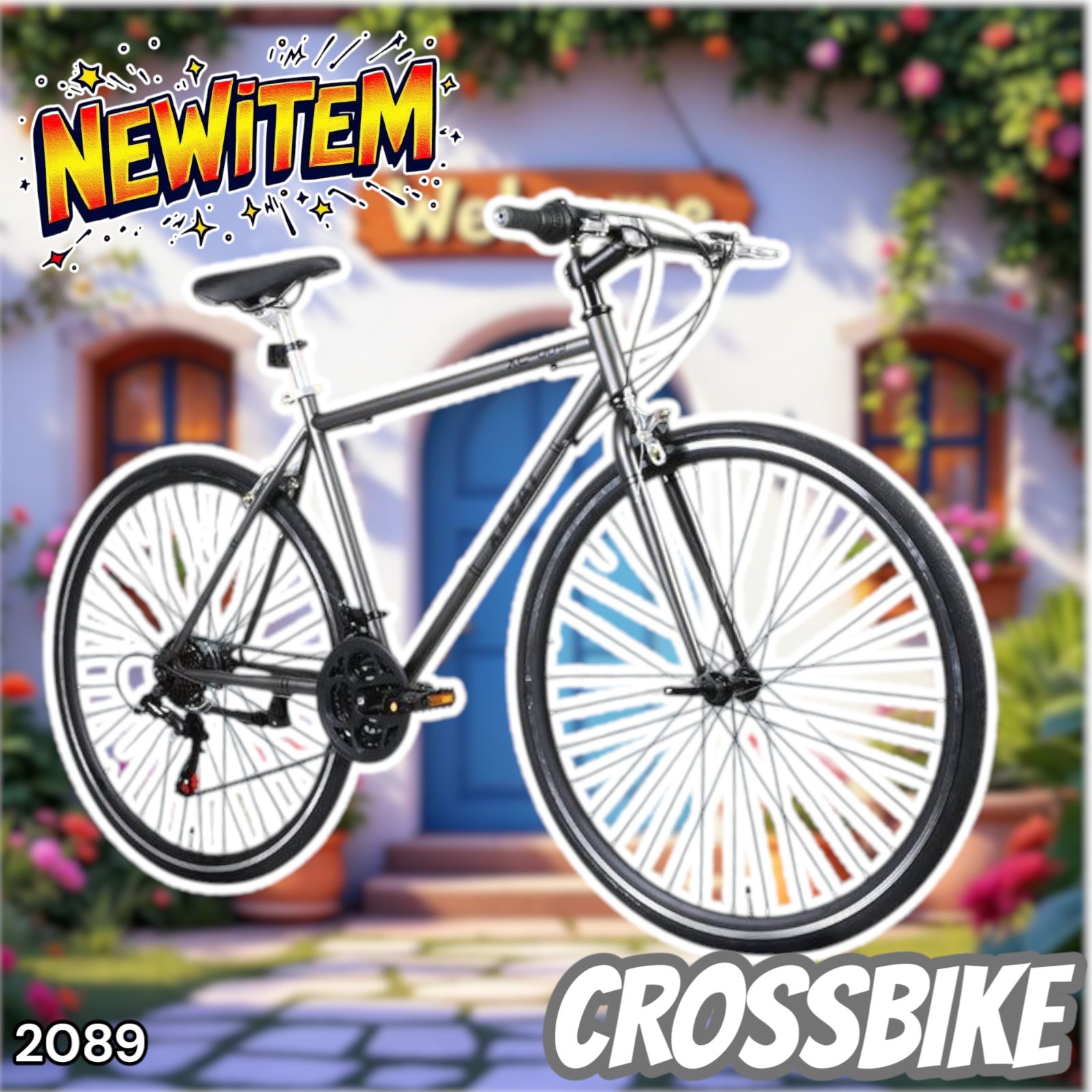 2089 クロス バイク グレー XC-009 シマノ製 21段変速 安心 高