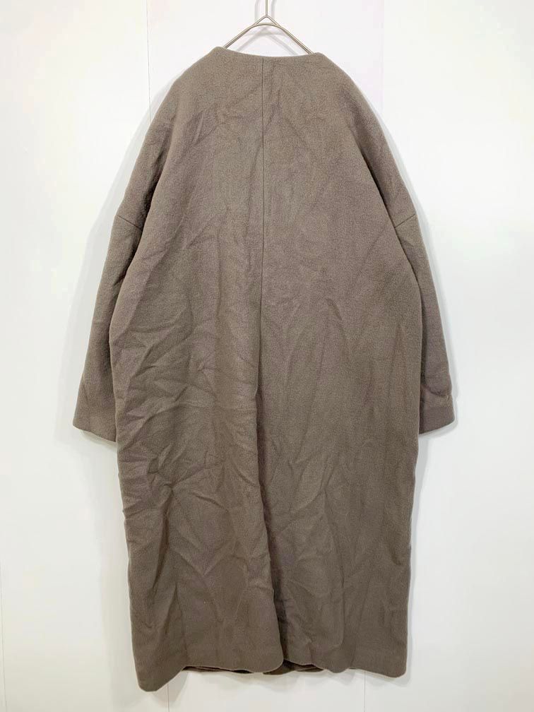 NATURAL BEAUTY BASIC ナチュラルビューティーベーシック 017-1252100 定価30800円 ウールコクーン コート sizeM モカグレー ◆ ◎レディース