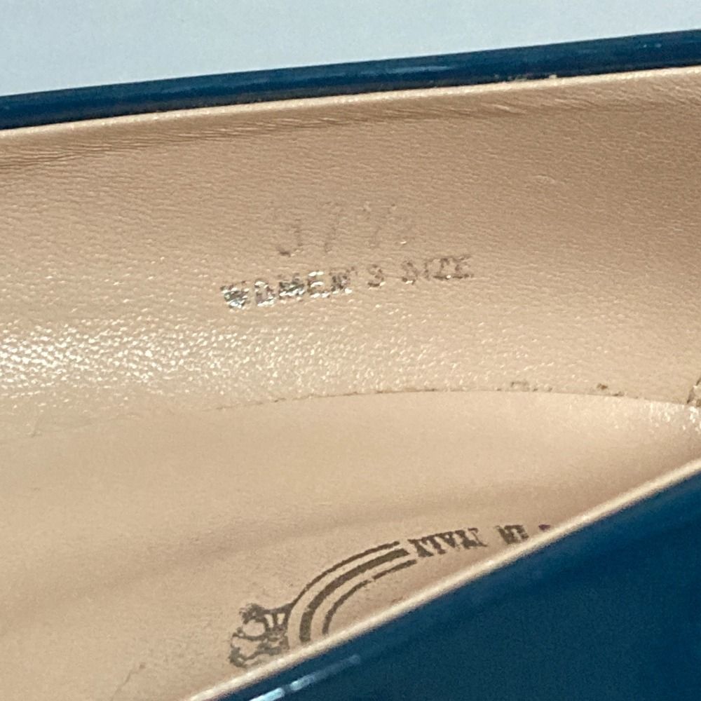 慈悲深い TOD S トッズ パテントレザー ポインテッドトゥ パンプス サイズ37.5 24.5cm相当 ブルー レディース 古着 【驚きの価格が実現！】