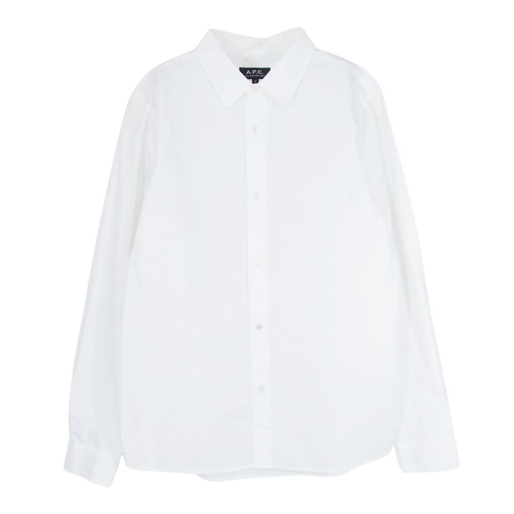 A.P.C. アーペーセー 25082-1-70101 Regular Collar Shirt レギュラーカラーシャツ 長袖シャツ ホワイト系 S【中古】