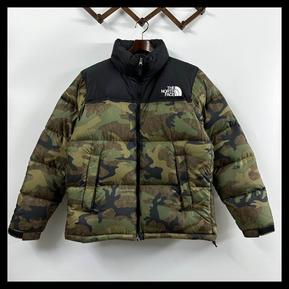 美品 THE NORTH FACE ノースフェイス カモ柄 ダウンジャケット ...