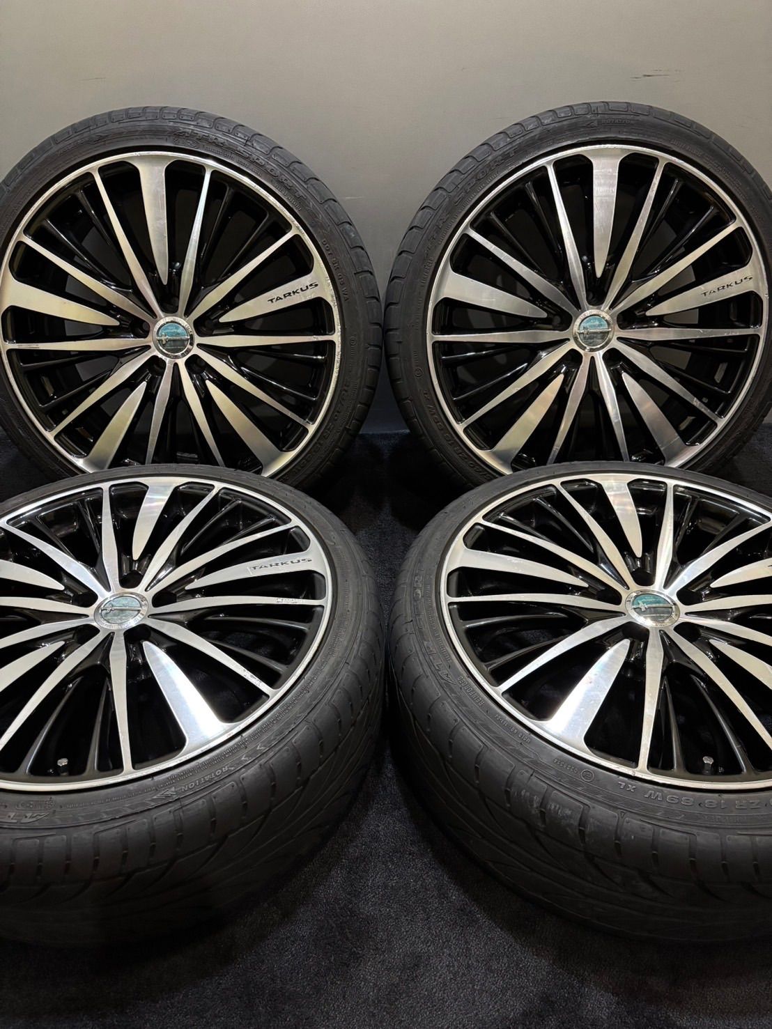 215|40ZR18 ATR SPORT 20年製 ロクサーニ TARKUS 18インチ 7.5J 48 100 5H 夏タイヤ 4本 プリウス カローラ 南5-J583