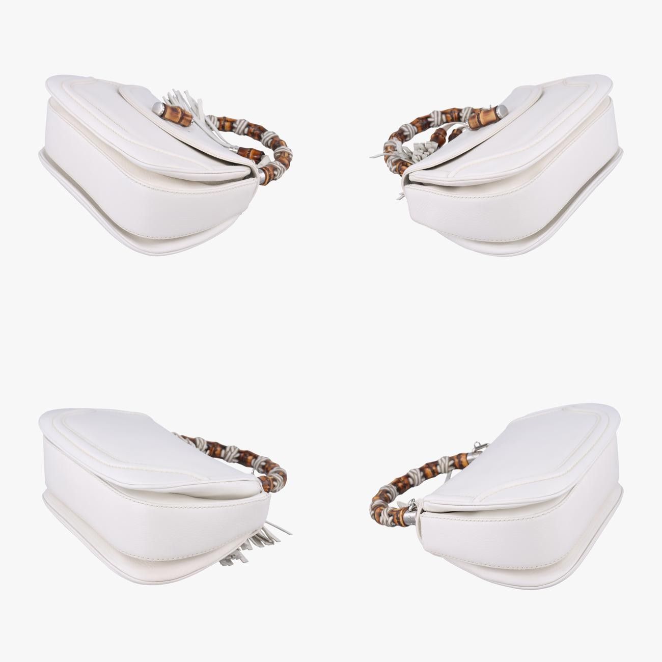 グッチGucciニューバンブーホワイトレザー240242A6216140