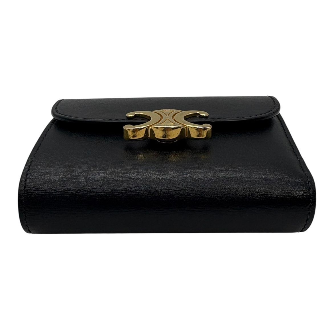 CELINEスモールフラップウォレット　トリオンフ　モノグラム CELINE セリーヌ トリオンフスモールフラップ ウォレット グレー