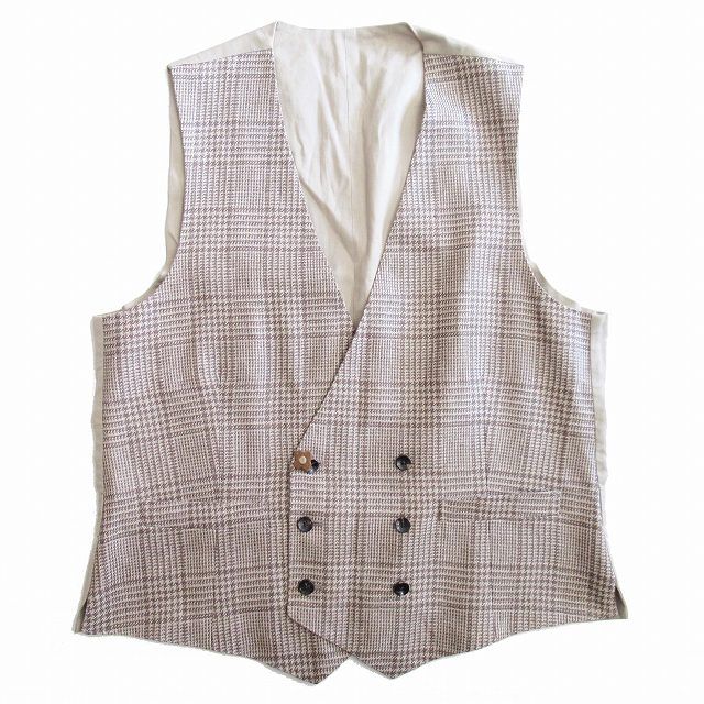 ラルディーニ チェック柄 ダブルボタン ベスト ラルディーニ チェック