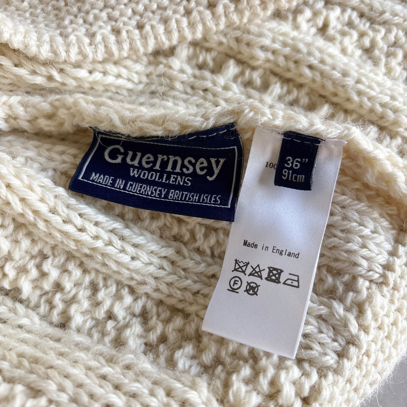極美品 / Guernsey Woollens ガンジーウーレンズ / 英国製 ウール100 