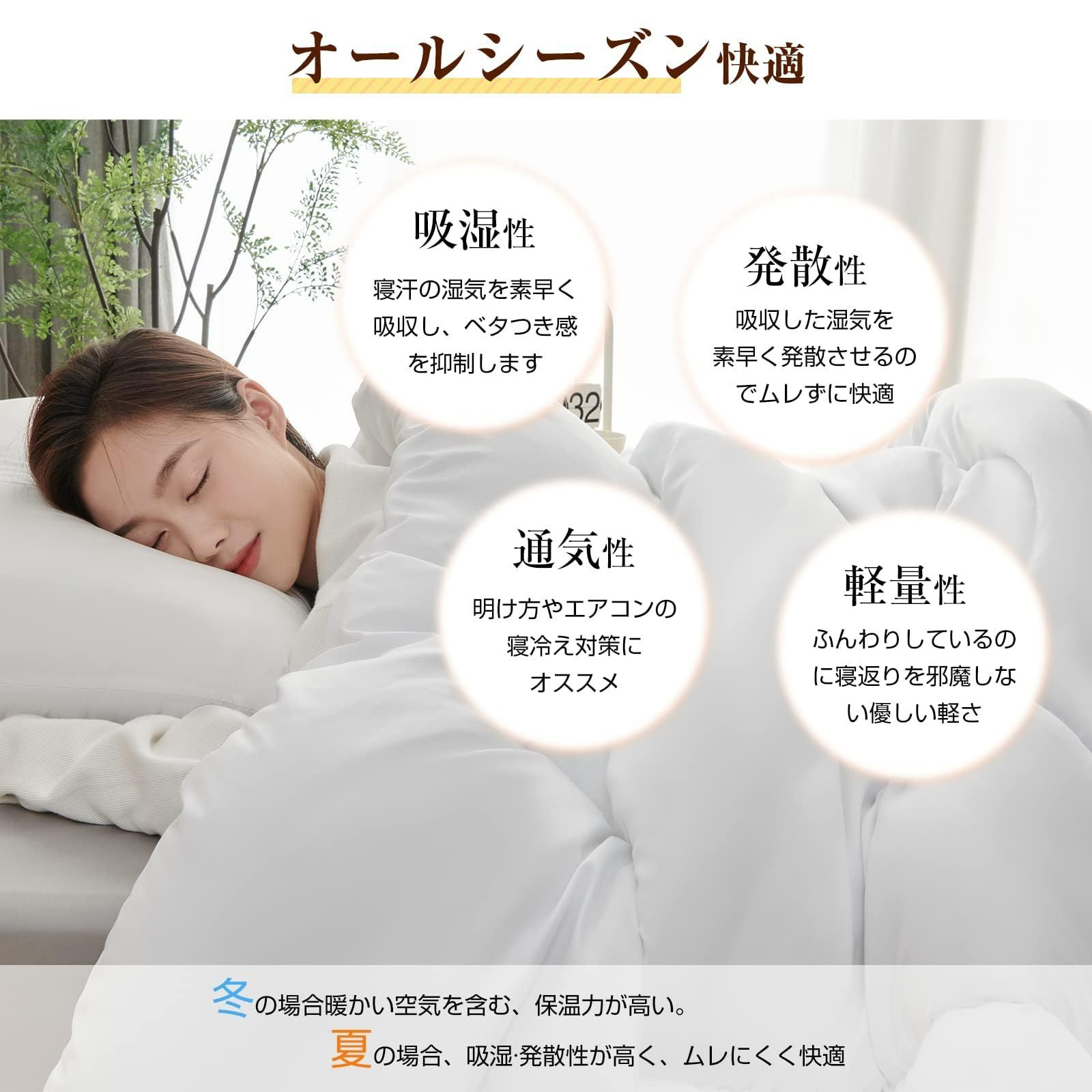 即日発送】オールシーズン 掛けふとん【Ag+銀イオン抗菌素材】【SEK