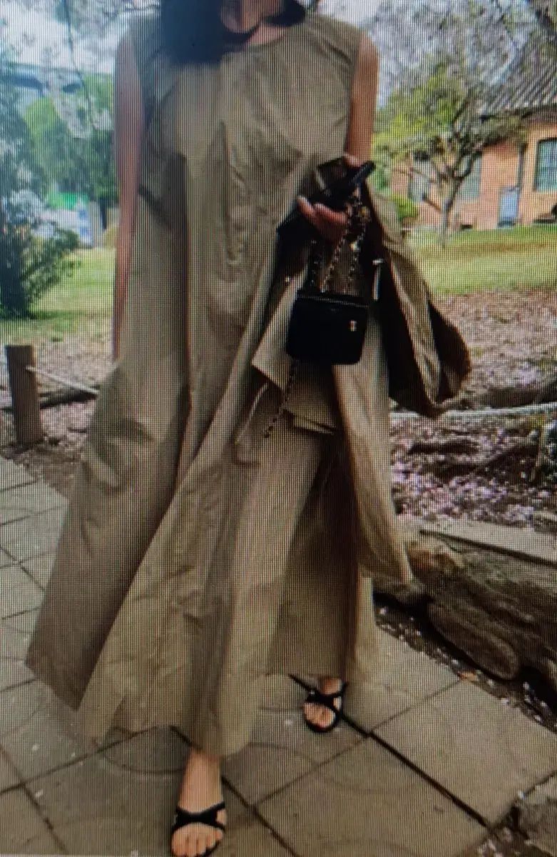 (国際配送) ノースリーブ ワンピース フード付きジャケット セット