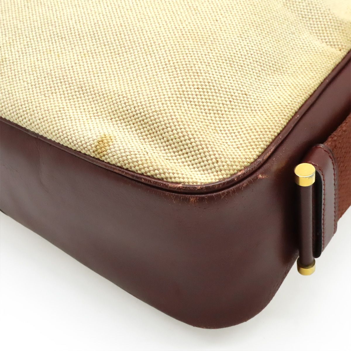 良品■エルメス　サコ　ワンショルダーバッグ　キャメル　ロゴ刻印　ヴィンテージ 良品□エルメス サコ ワンショルダーバッグ キャメル ロゴ刻印