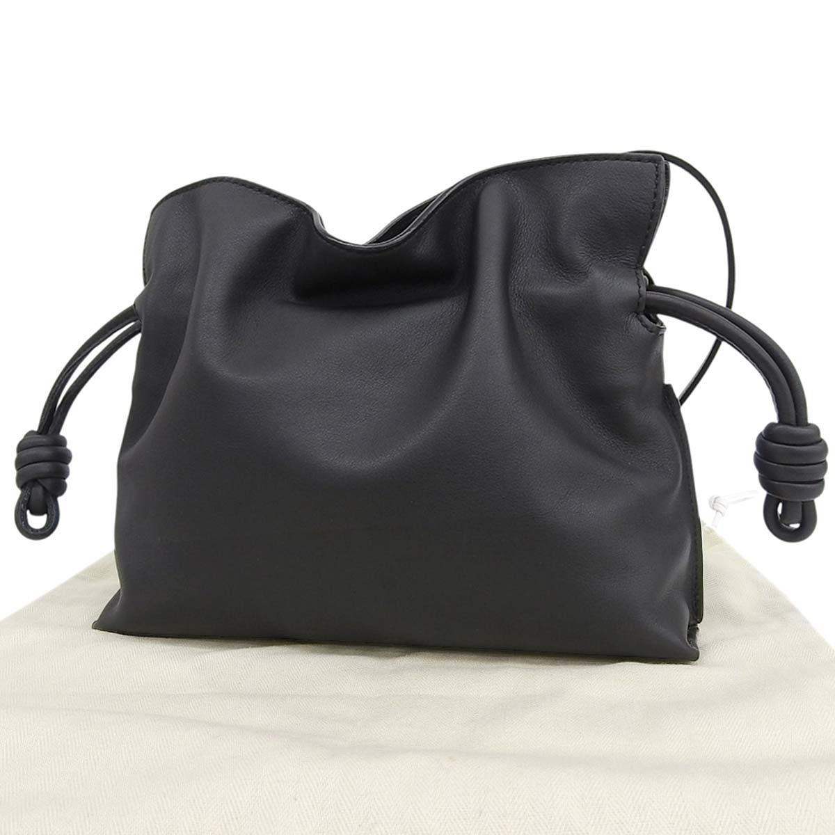 美品 ロエベ LOEWE フラメンコ オーストリッチ 巾着 ショルダーバッグ LOEWE ロエベ ショルダーバッグ FLAMENCO CLUTCH フラメンコ