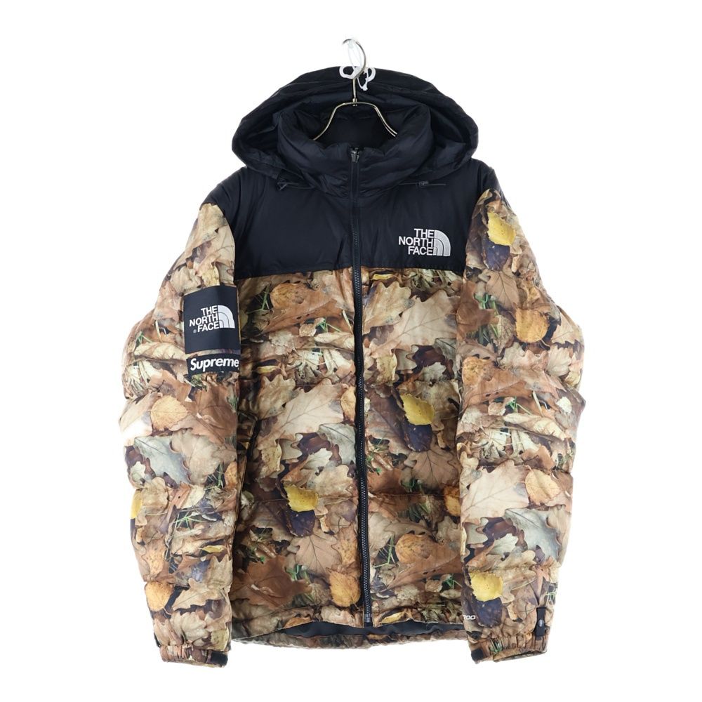 SUPREME シュプリーム 16AW×THE NORTH FACE Nuptse Down Jacket Leaves ノースフェイス ヌプシ ダウンジャケット リーブス ブラウン ND516021