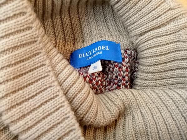 送料無料! BLUE LABEL CRESTBRIDGE ブルーレーベルクレストブリッジ 55J20-294-42 38サイズ ベージュ 長袖ワンピース レディース ハイエンド