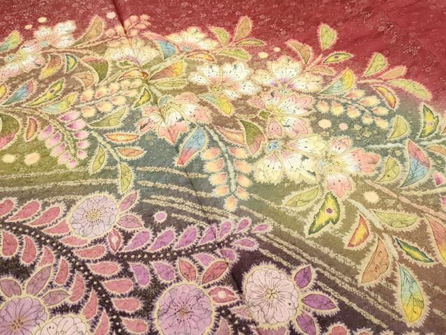 平和屋本店□極上 越後十日町の一流染匠 桐屋・翠山工房 徳永憲峯 振袖  