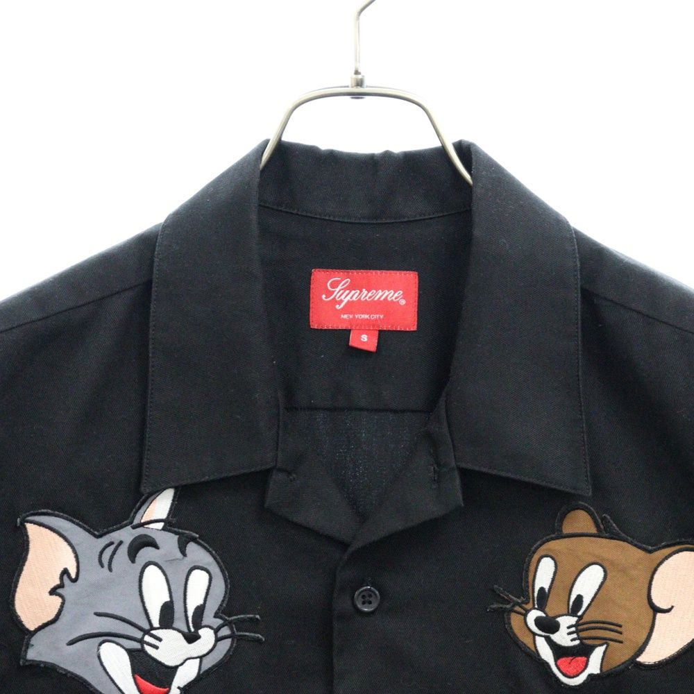 SUPREME (シュプリーム) 16AW Tom&Jerry S/S Work Shirt トム&ジェリー半袖ワークシャツ ブラック - メルカリ