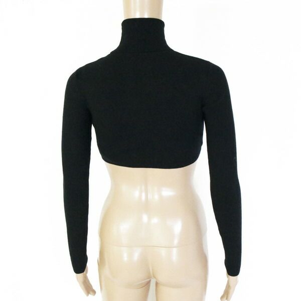 80%OFF エリザベッタフランキ ELISABETTA FRANCHI ニット 40 EKN733 Sサイズ ブラック レディース ショート丈ニット 長袖 タートルネック