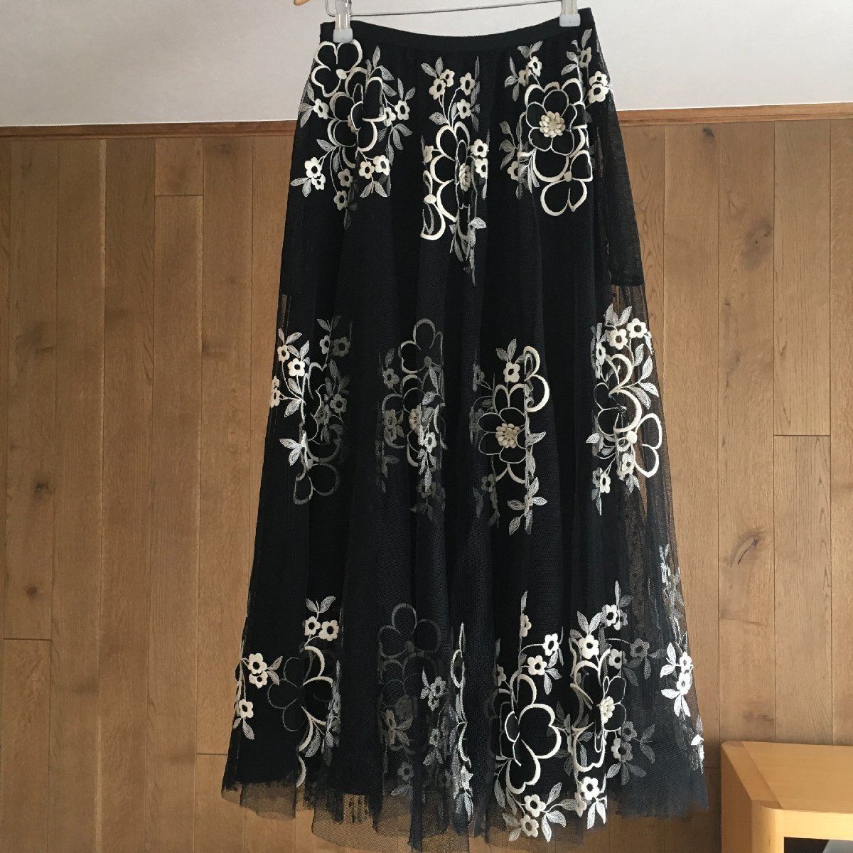 極美品 RED VALENTINO レッドヴァレンティノ フラワー チュール ロング